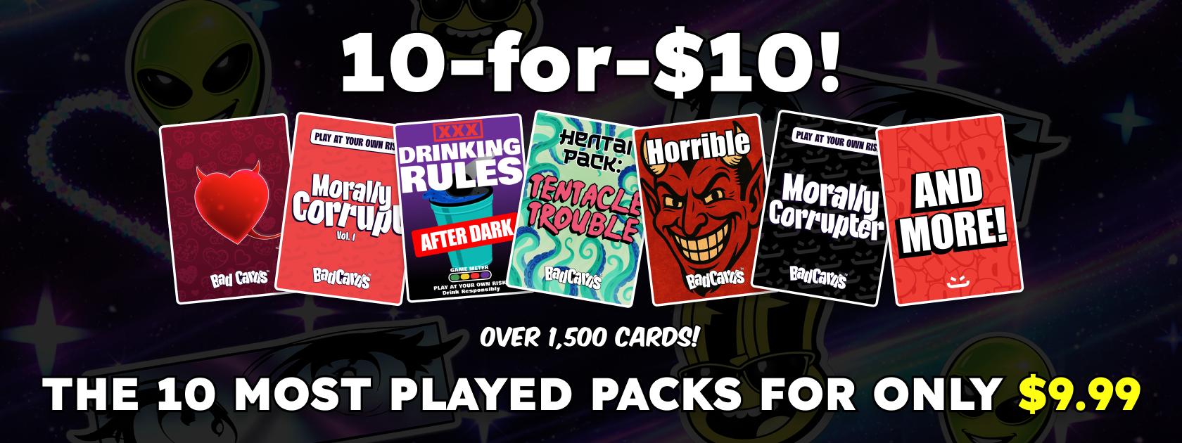 10 packs for $10.